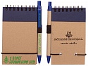 Блокнот на кольцах Eco Note с ручкой